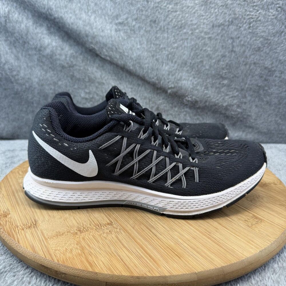 Nike Zoom Pegasus Shoe Womens Size 7 Black Running Sneaker 749344-001 No Insoles